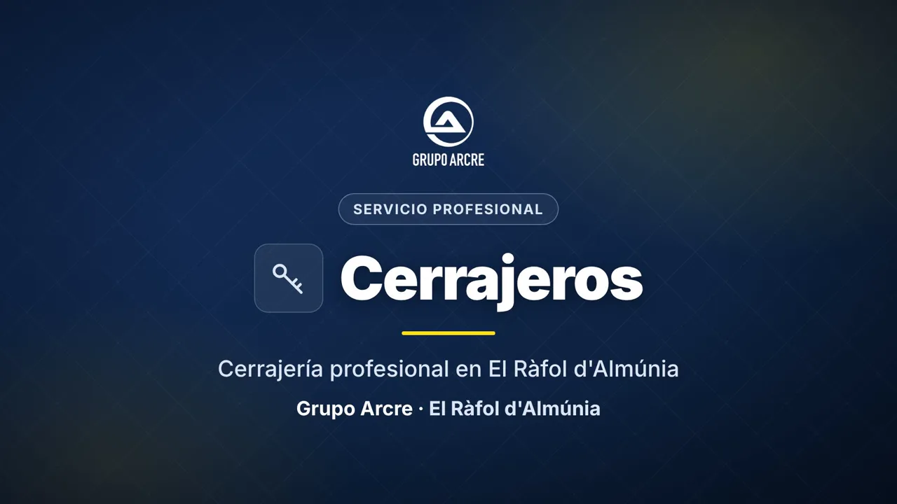 Cerrajería profesional en El Ràfol d'Almúnia